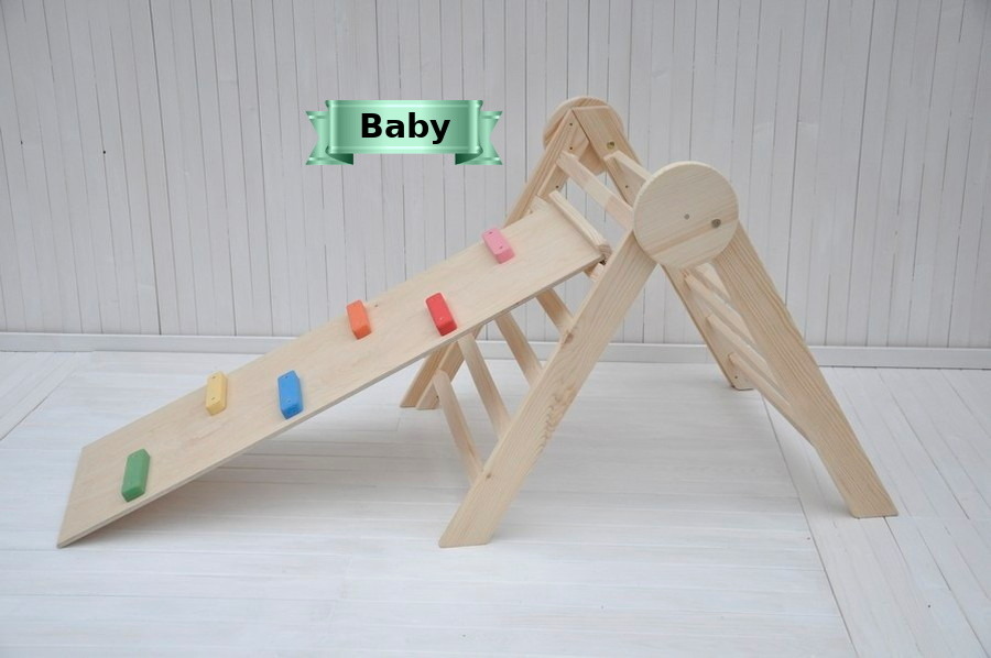 Spielhuis voor binnen houten speeltoestel klimspeel en kinderyoga klautert baby activiteiten vanaf 4 maanden