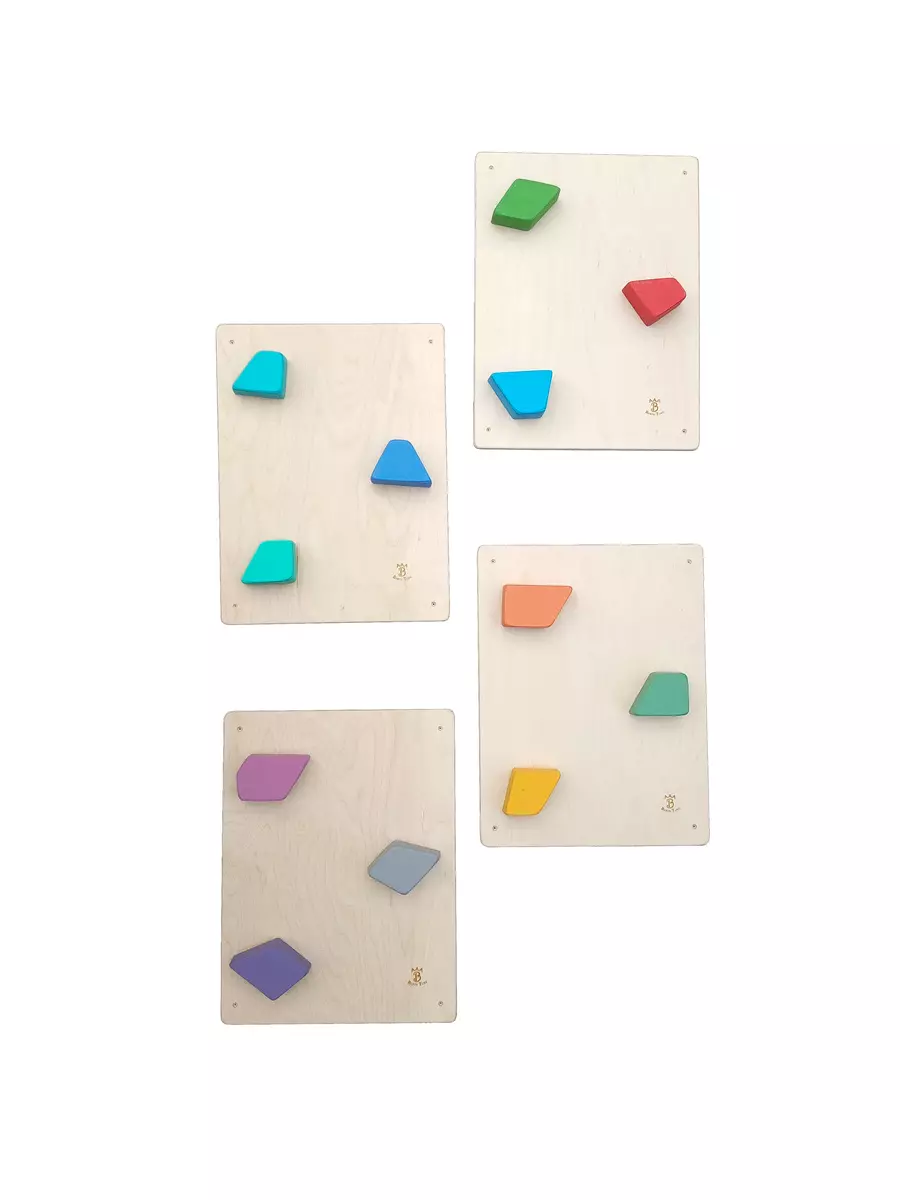 Klimgrepen klimstenen houten klimwand panelen set van Barin Toys voor binnen boulder muur maken.