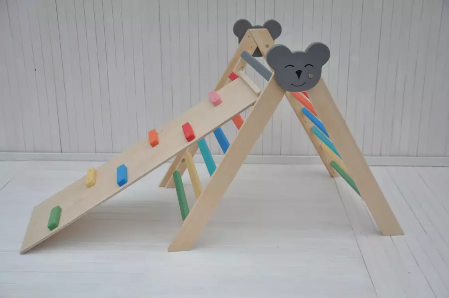Kinderen klimdriehoek inklapbaar Koala Color Splash binnenactiviteit voor kleuteren peuter.