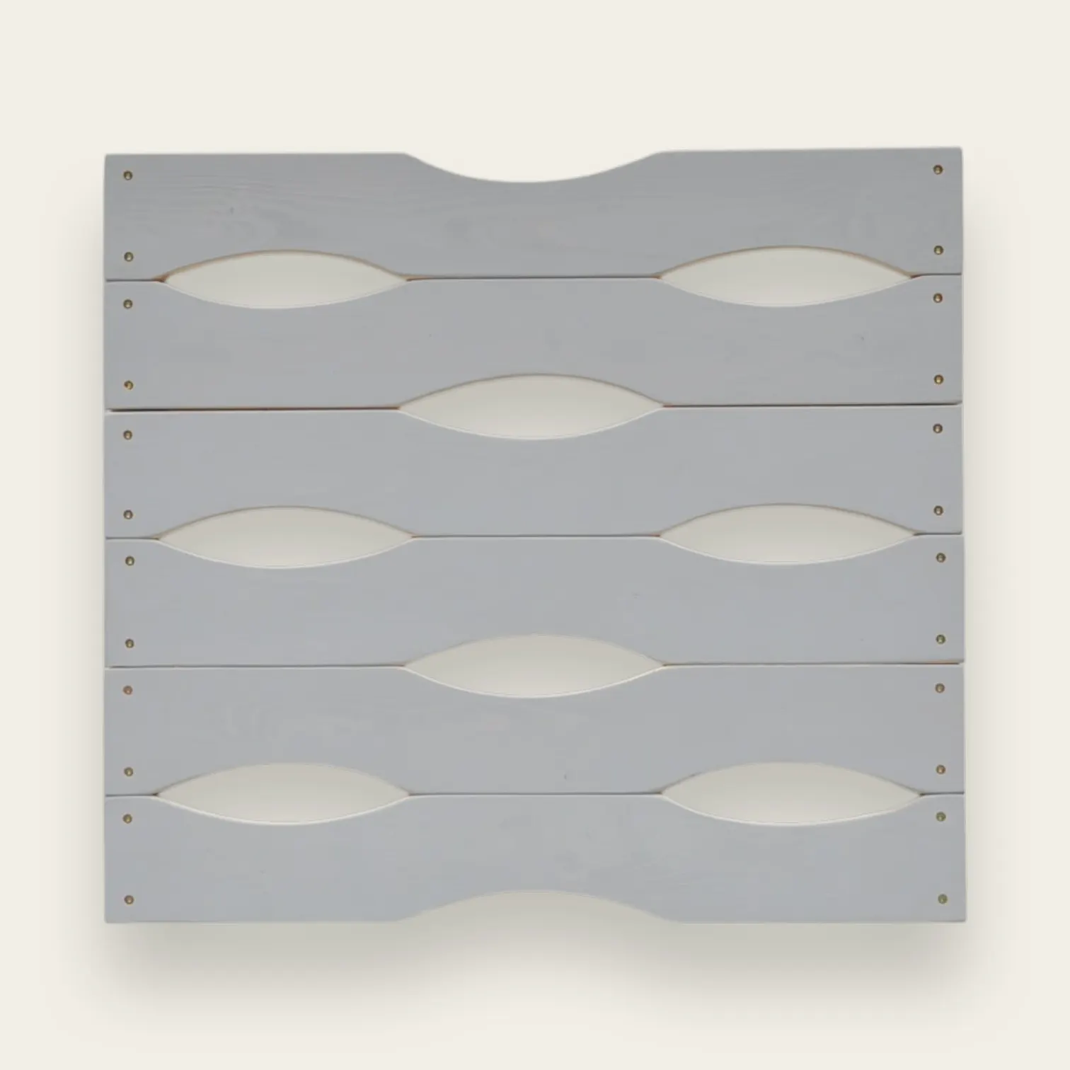 Houten klimpaneel lichtgrijs — klimwand panelen binnen universeel massief hout 3 cm klimopeningen EN 71-3 — Barin Toys